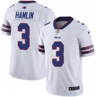 Women's Buffalo Bills #3 Damar Hamlin White Vapor Untouchable Stitched Jersey(Run Small)