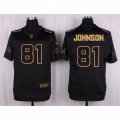 Nike Lions #81 Calvin Johnson Black Men's Stitched NFL Elite Pro Line Gold Collection Jersey