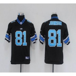 Lions #81 Calvin Johnson Black EStitched Youth NFL Jersey