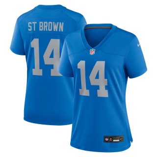 Women's Detroit Lions Amon-Ra St. Brown Nike Blue Alternate Game Jersey