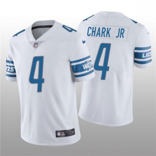 Men's Detroit Lions #4 DJ Chark Jr. White Vapor Untouchable Limited Stitched Jersey