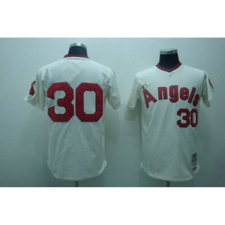 Angels of Anaheim #30 Nolan Ryan Stitched Cream MLB Jersey