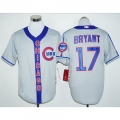 Cubs #17 Kris Bryant Grey Cooperstown Stitched MLB Jersey