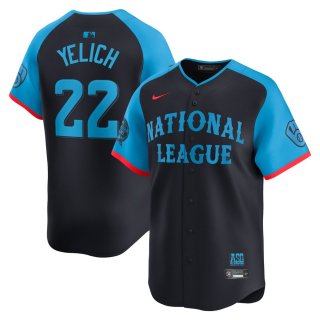 Men's National League Christian Yelich Nike Navy 2024 MLB All-Star Game Limited Player Jersey