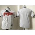 indians Blank White Cool Base Stitched Youth MLB Jersey