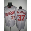 Nationals #37 Stephen Strasburg Stitched Grey MLB Jersey