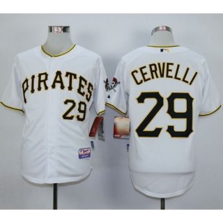 Pirates #29 Francisco Cervelli White Cool Base Stitched MLB Jersey