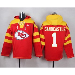 Nike Chiefs #1 Leon Sandcastle Red Player Pullover NFL Hoodie