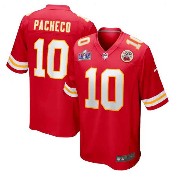 Men's Kansas City Chiefs #10 Isiah Pacheco Nike Red Super Bowl LVIII Game Jersey