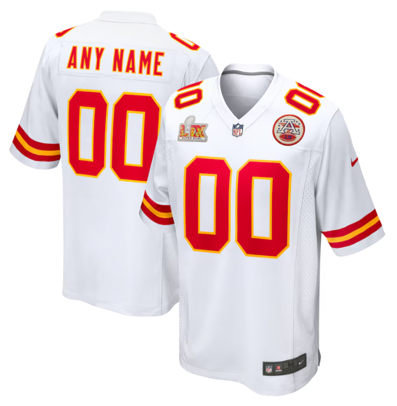 Kansas City Chiefs Nike Super Bowl LIX Custom Game Jersey - White