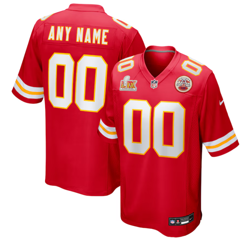 Kansas City Chiefs Nike Super Bowl LIX Custom Game Jersey - Red